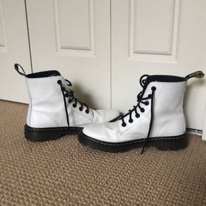 Dr Martens Luana white combat boot